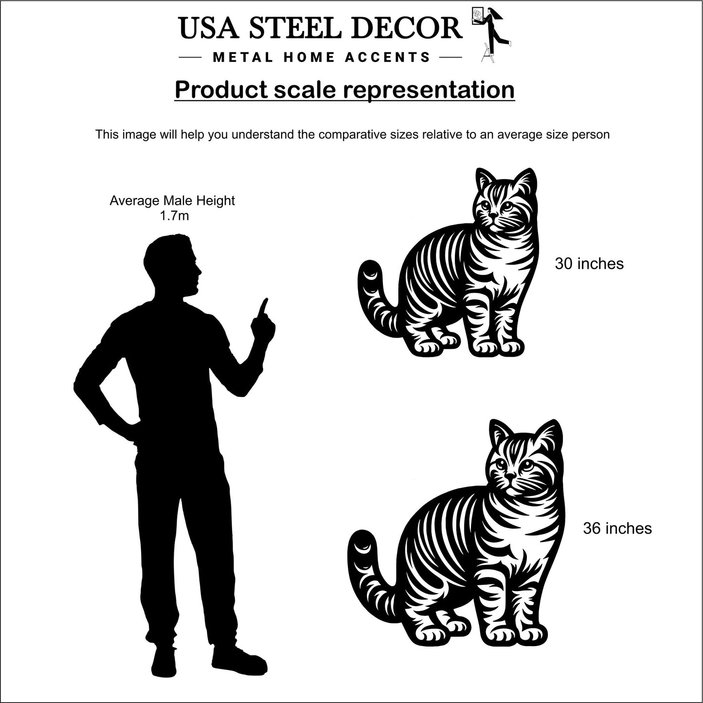 American Shorthair Cat Metal Wall Art