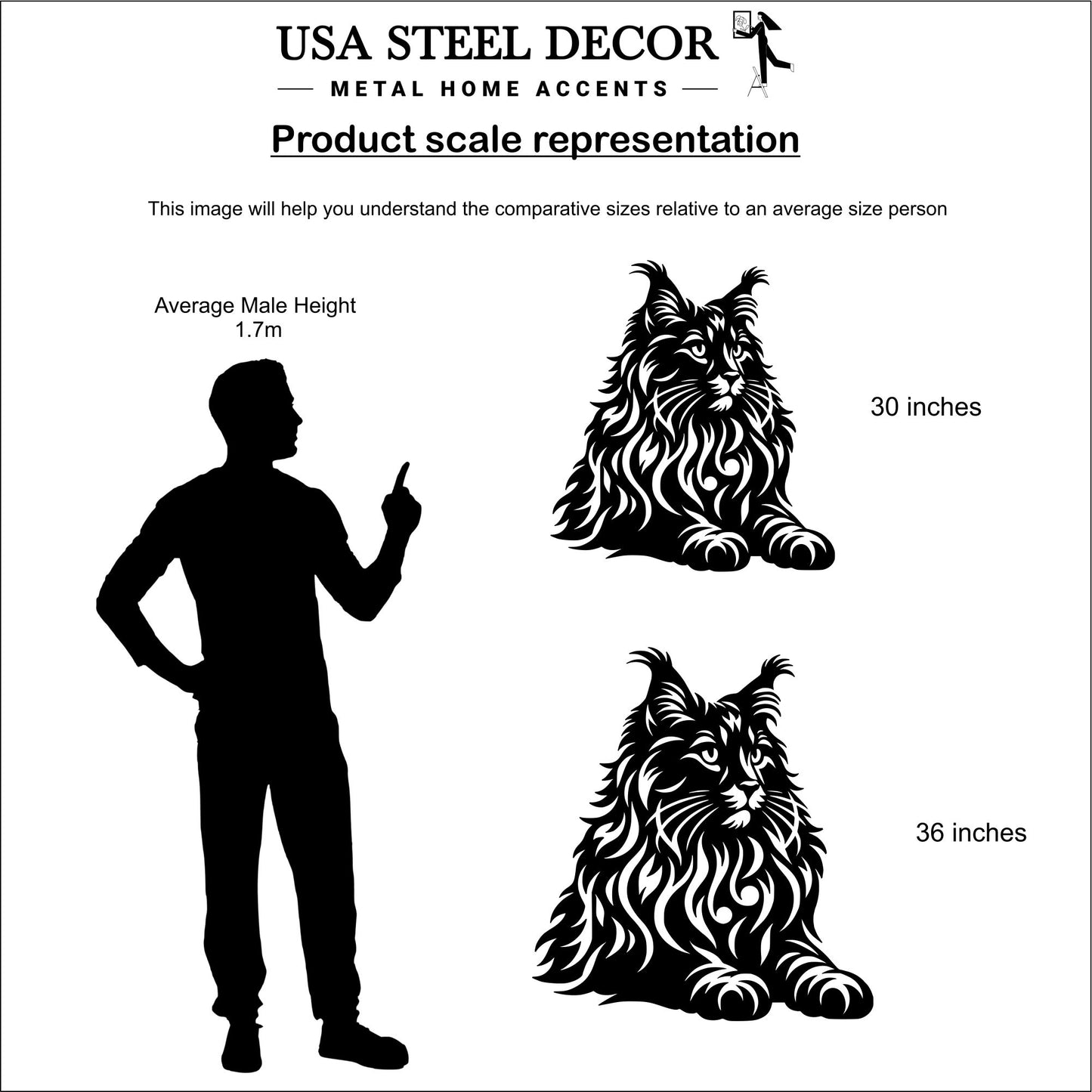 Maine Coon Cat Metal Wall Art