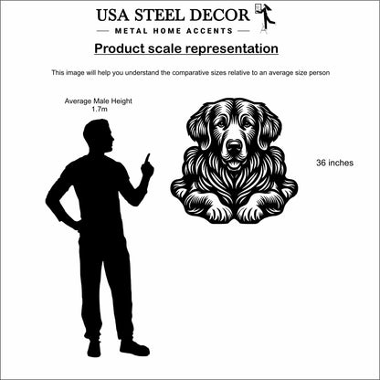 Golden Retriever Metal Wall Art