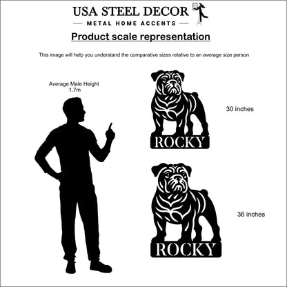 Bulldog Metal Wall Art