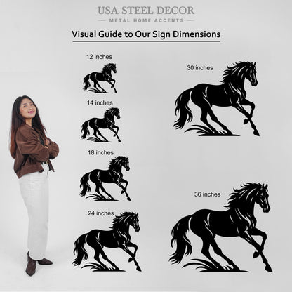 Wild Stallion Metal Wall Art