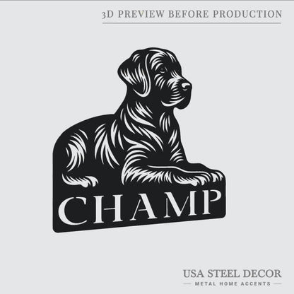 Labrador Retriever Metal Art