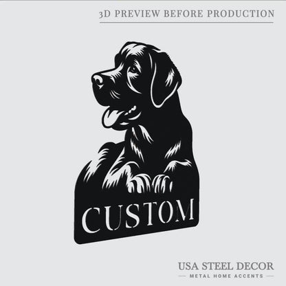 Labrador Retriever Metal Art