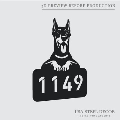 Doberman Pinscher Address Sign